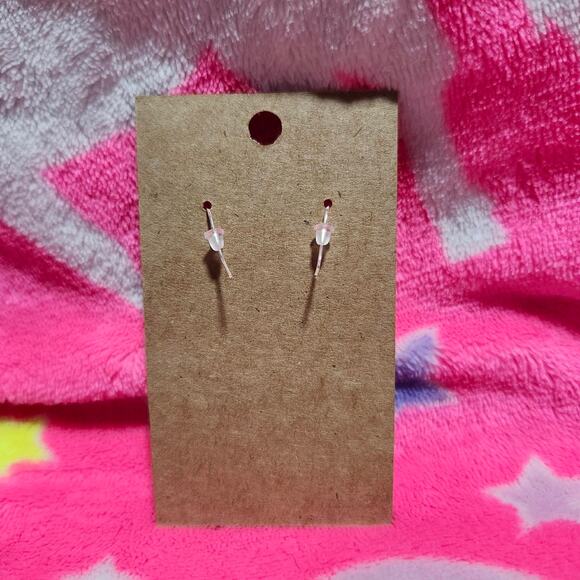 Clear Bow Silver Drop/Dangle Earrings - Picture 2 of 2